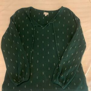Wonderly Green Patterned Blouse